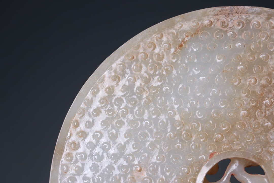 A beautiful Hetian jade dragon pattern valley pattern - 7