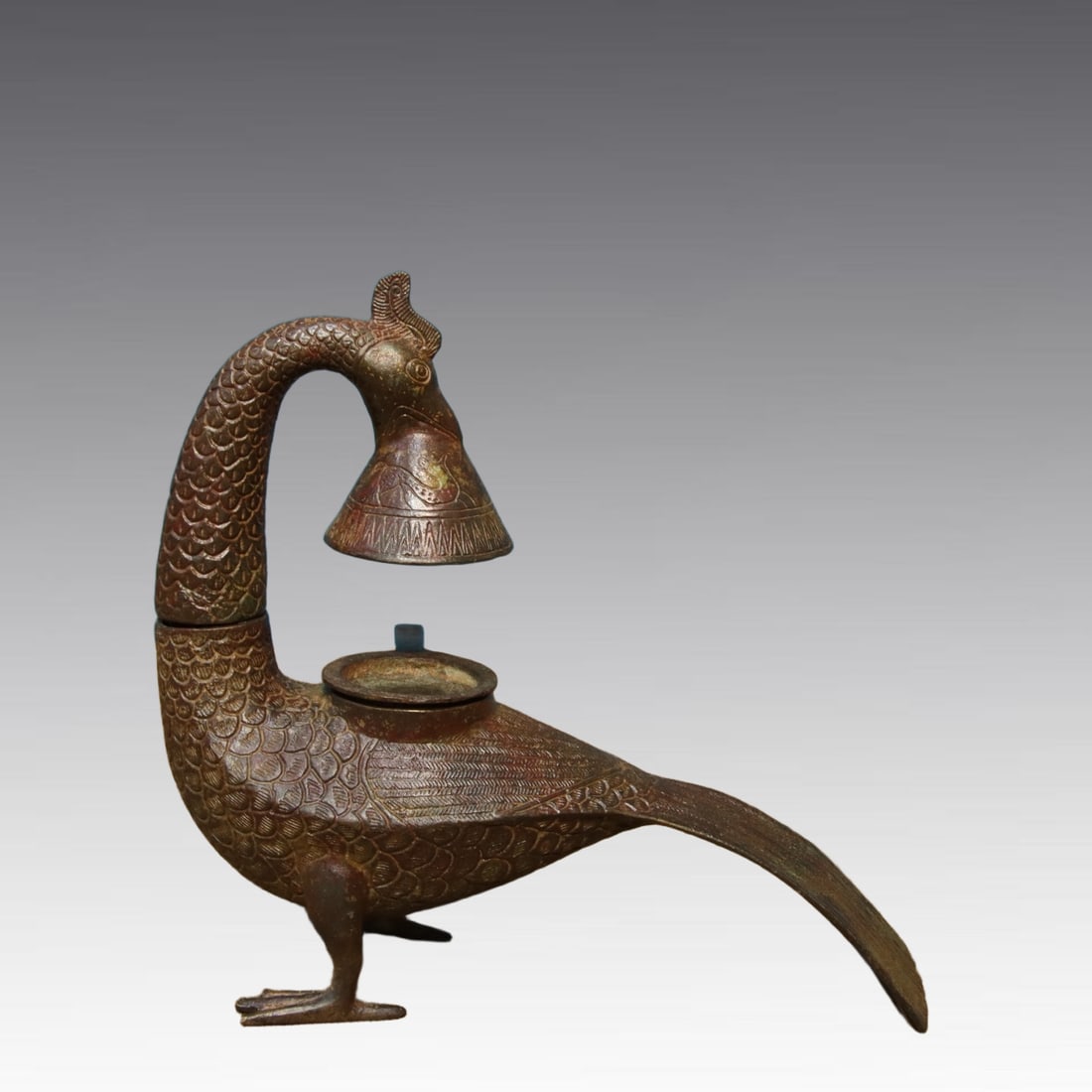 A beautiful bronze phoenix bird lamp set: Exquisite bronze phoenix bird lamp combination Size:L:20cmW:6.5cmH:18cmW:0.85kg (The Dimensions Of All Batches Are Manually Measured.If You Need More Detailed Information, Please Contact Our Customer