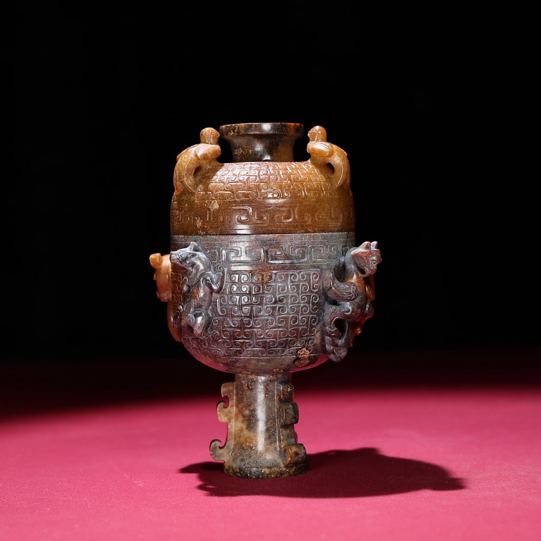 A beautiful Hetian jade cup - 4