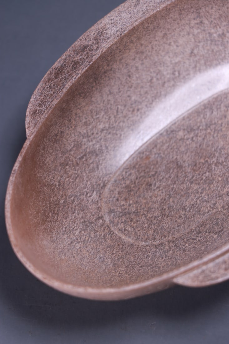 A beautiful ancient jade hooked pattern feather cup - 5