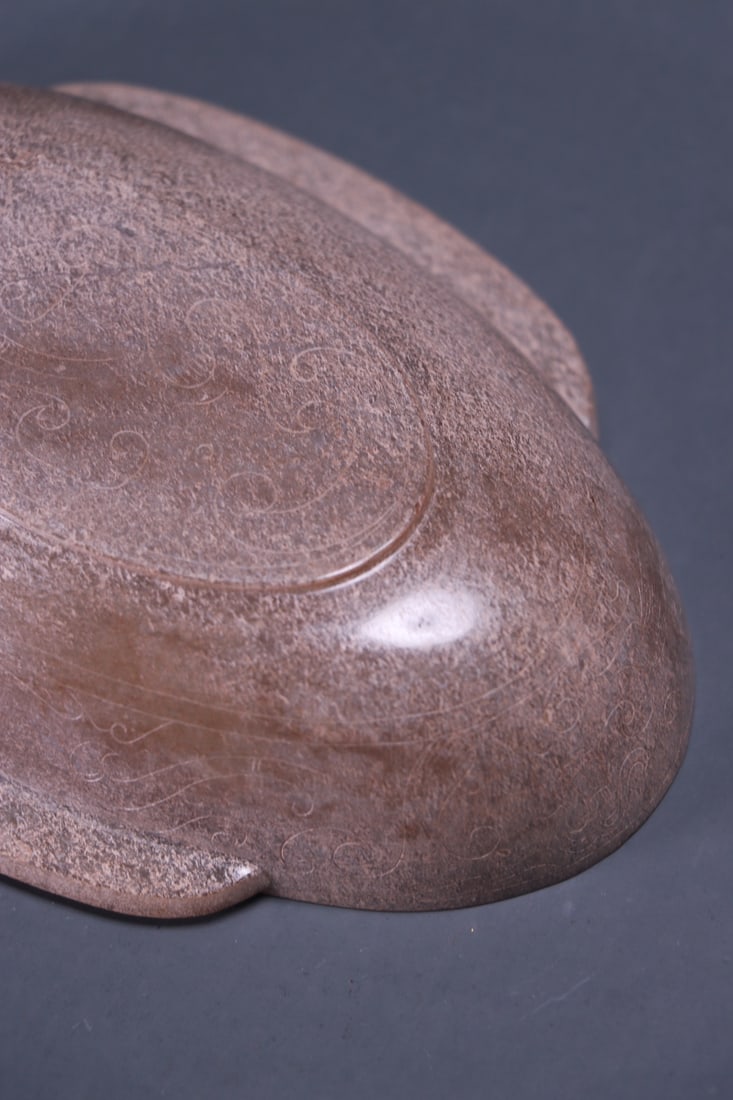 A beautiful ancient jade hooked pattern feather cup - 9