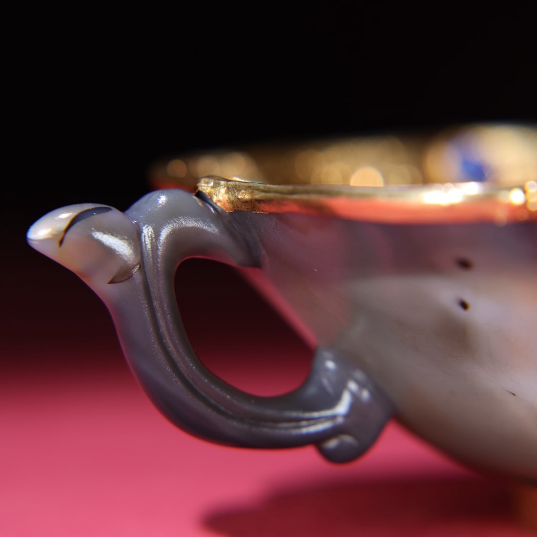 A fine agate jade pot - 3