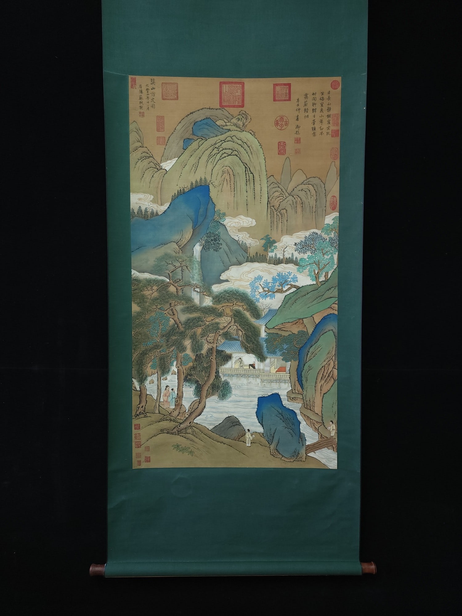 A fine silk character landscape of the Song Dynasty Su Shi: Song Dynasty Su Shi's fine silk character landscape Size:Paintingcore126x67cm (The Dimensions Of All Batches Are Manually Measured.If You Need More Detailed Information, Please