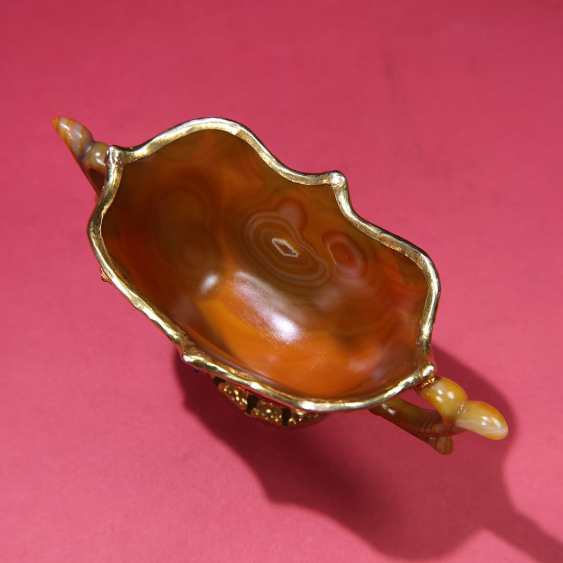 A beautiful agate jade cup - 7