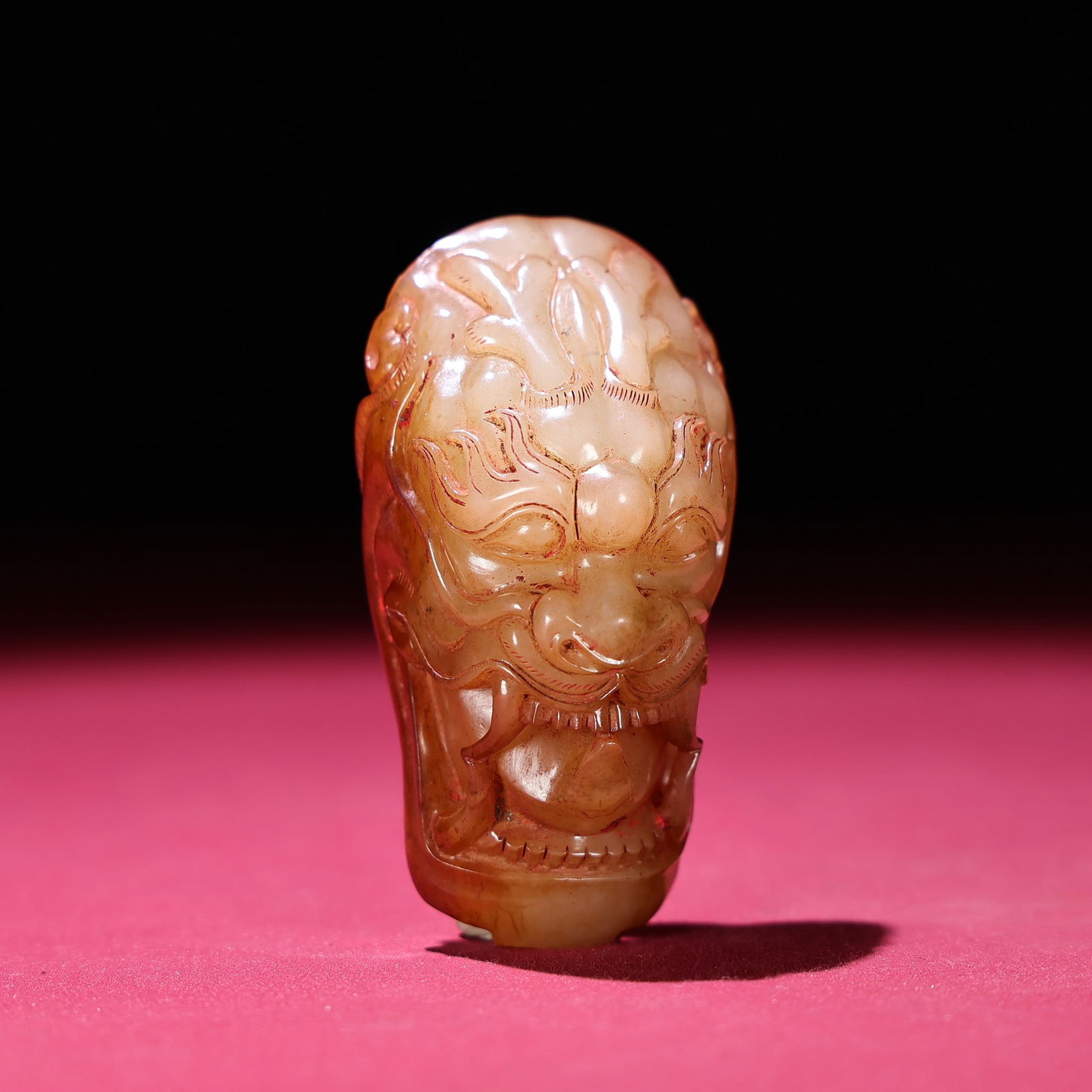 A beautiful Hetian jade mythical beast ornament: Exquisite Hetian jade mythical beast ornaments Size:80x41x36mmW:98g (The Dimensions Of All Batches Are Manually Measured.If You Need More Detailed Information, Please Contact Our