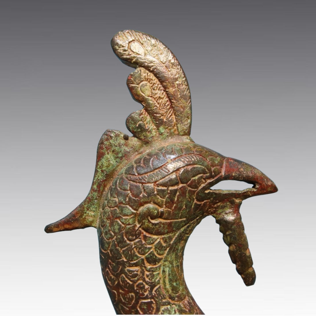 A beautiful bronze phoenix bird statue - 6