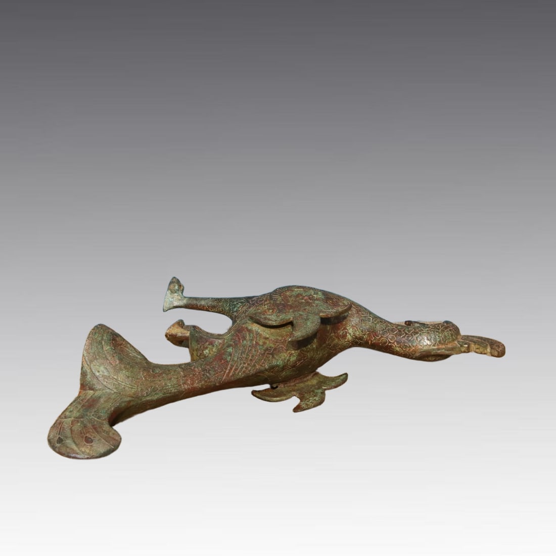 A beautiful bronze phoenix bird statue - 7