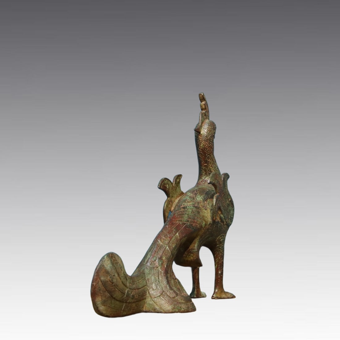 A beautiful bronze phoenix bird statue - 8