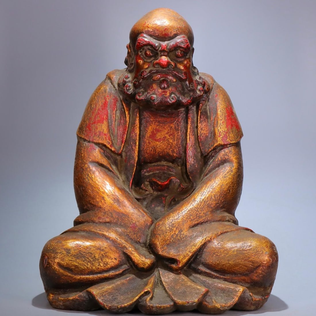 A beautiful reborn lacquerware Bodhidharma statue (1 of 11)