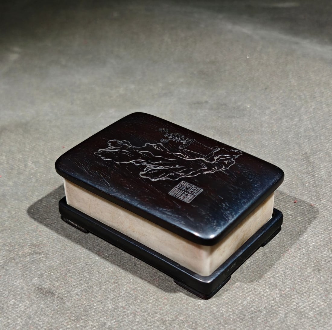 An Exquisite with poem Inkstone - 2