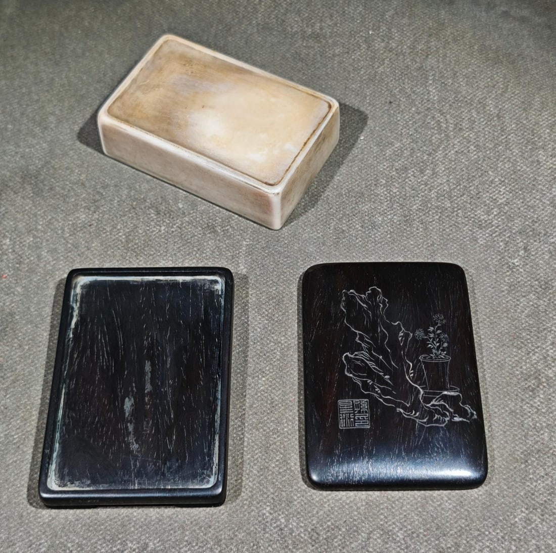 An Exquisite with poem Inkstone - 6