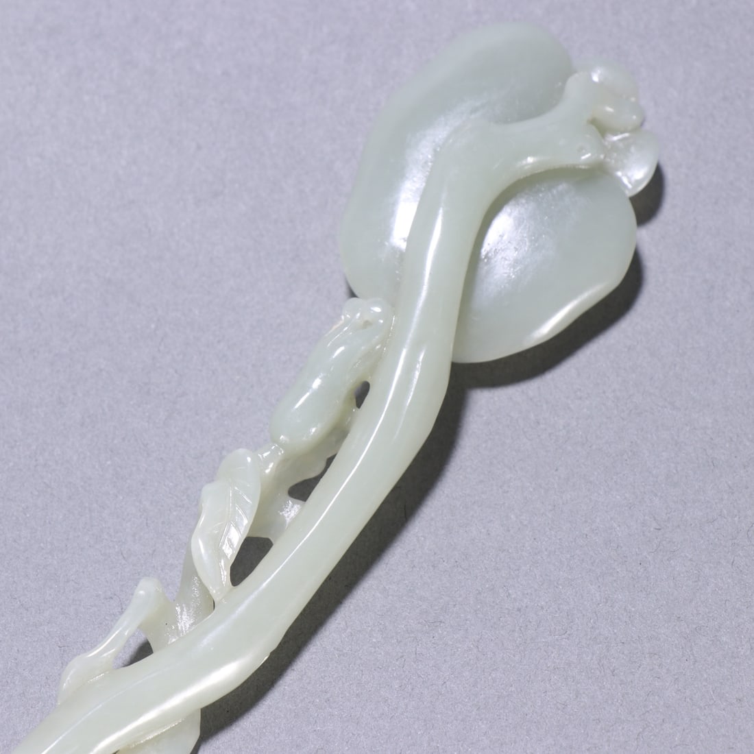 An Exquisite White Jade Ganoderma lucidum Pattern Ruyi - 8