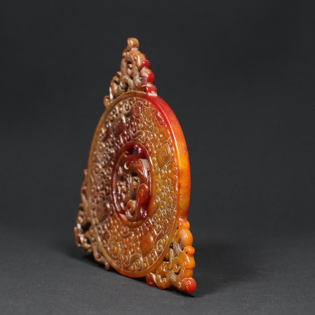 An Exquisite White Jade Phoenix Pattern Ornament - 3