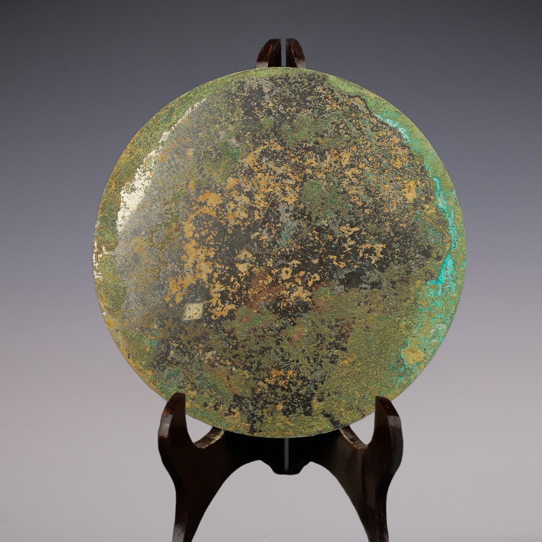 An Exquisite Bronze Figure Pattern Round Mirror - 8