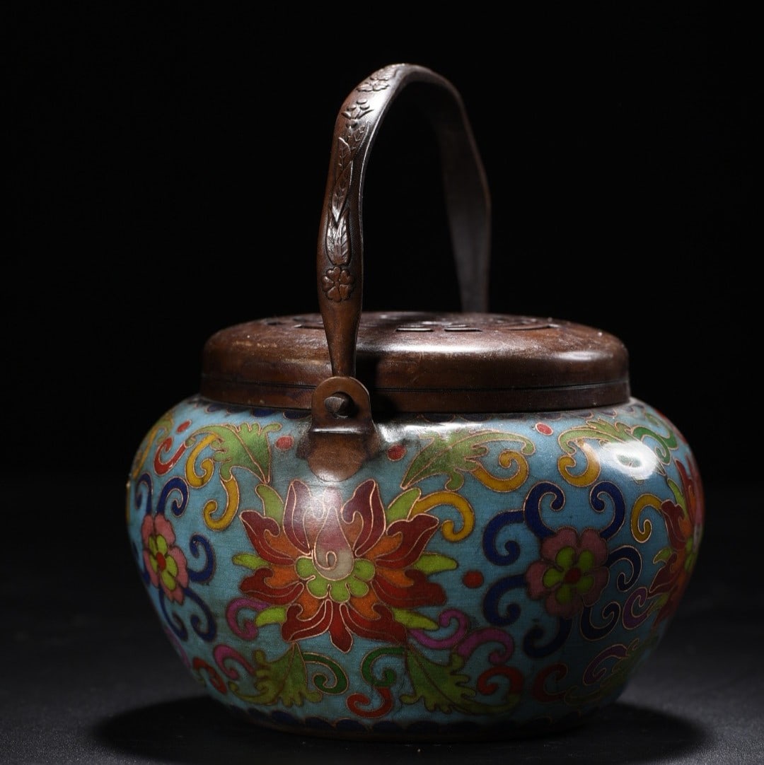 An Exquisite Cloisonne Lotus Pattern Censer - 5