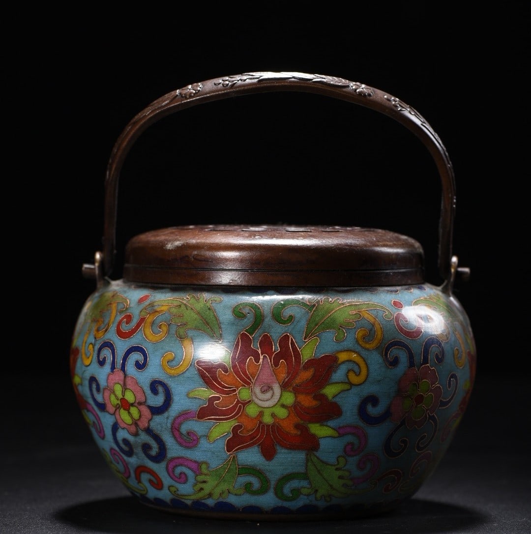 An Exquisite Cloisonne Lotus Pattern Censer - 6