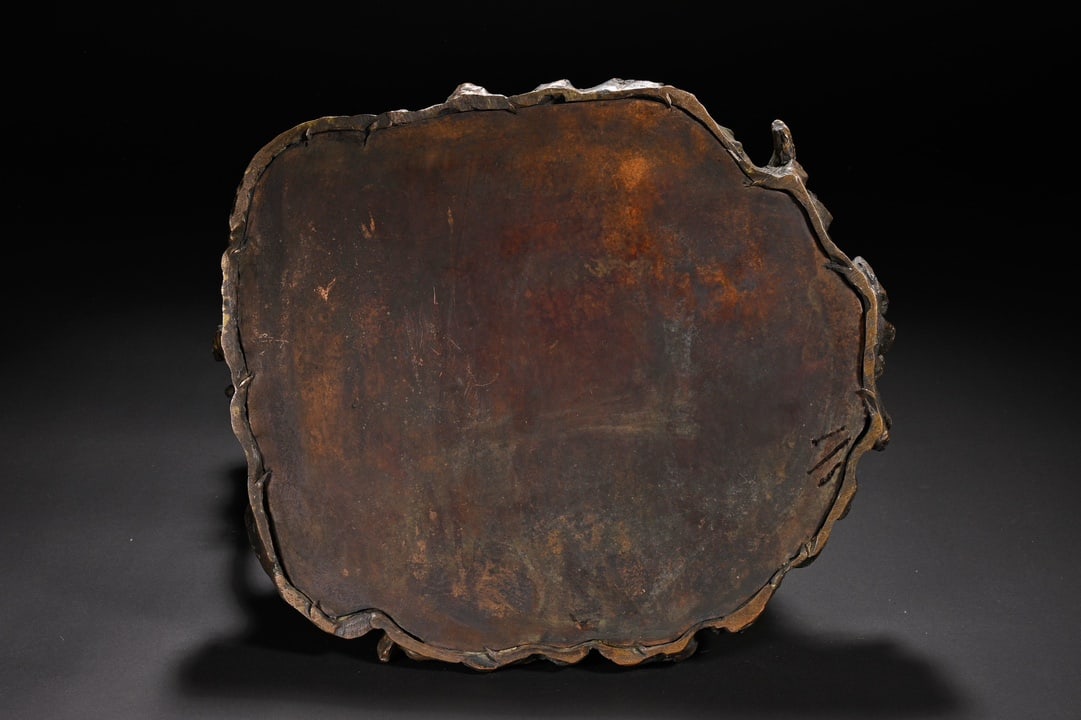 An Exquisite Cloisonne Landscape and Figure Pattern Pine and Crane Pattern Screen - 9