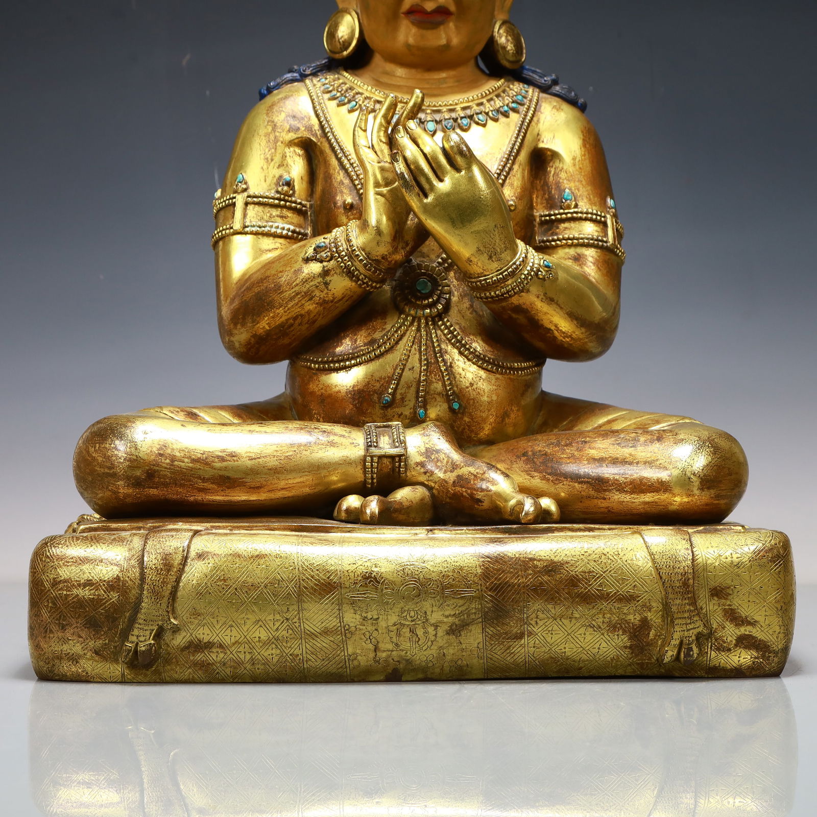 A Exquisite Gilt Bronze Buddha statue - 3