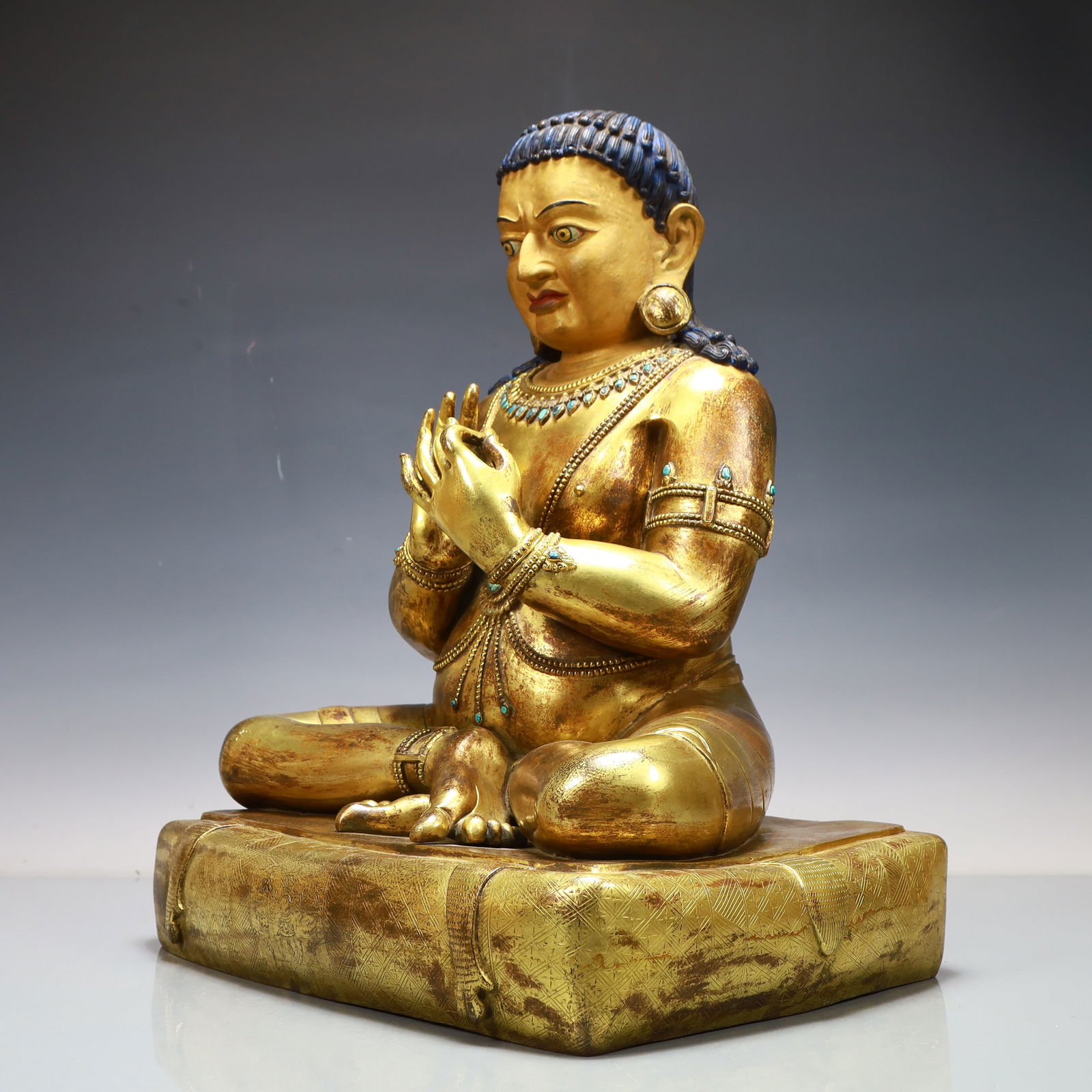 A Exquisite Gilt Bronze Buddha statue - 4