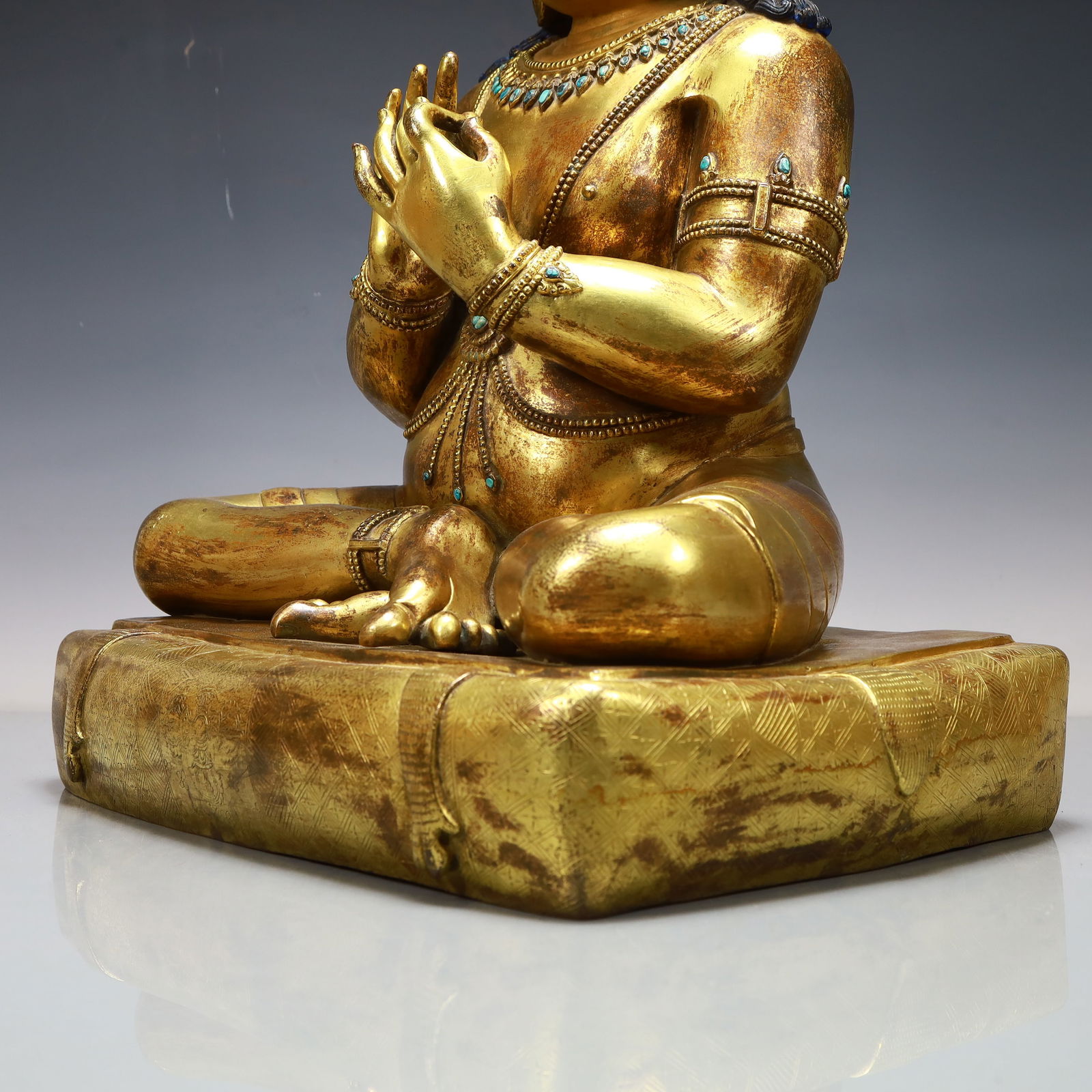 A Exquisite Gilt Bronze Buddha statue - 6