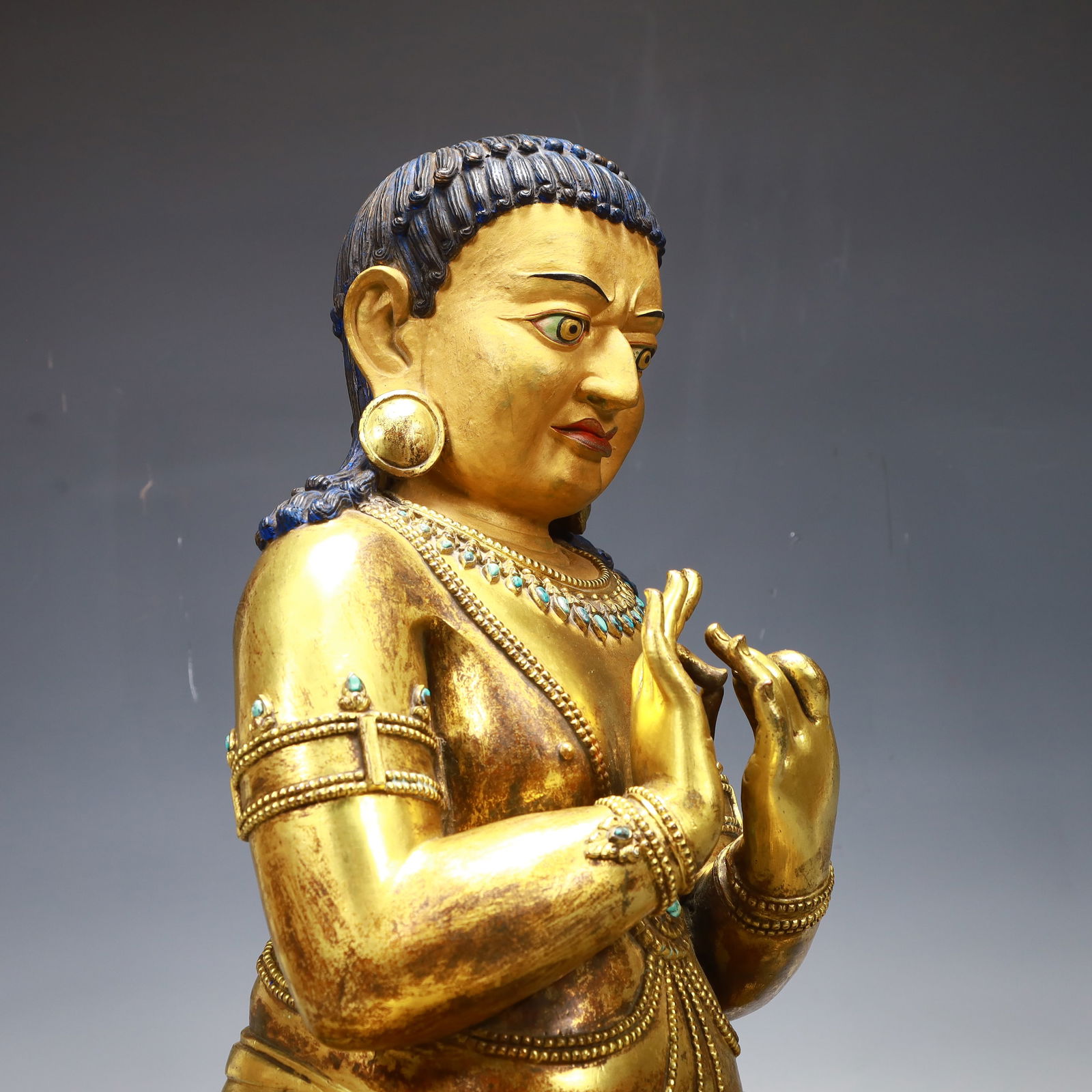 A Exquisite Gilt Bronze Buddha statue - 8