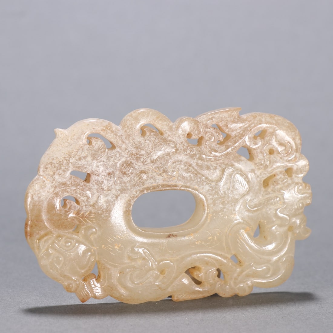 An Exquisite White Jade Chi-Dragon Pattern Ornament - 7