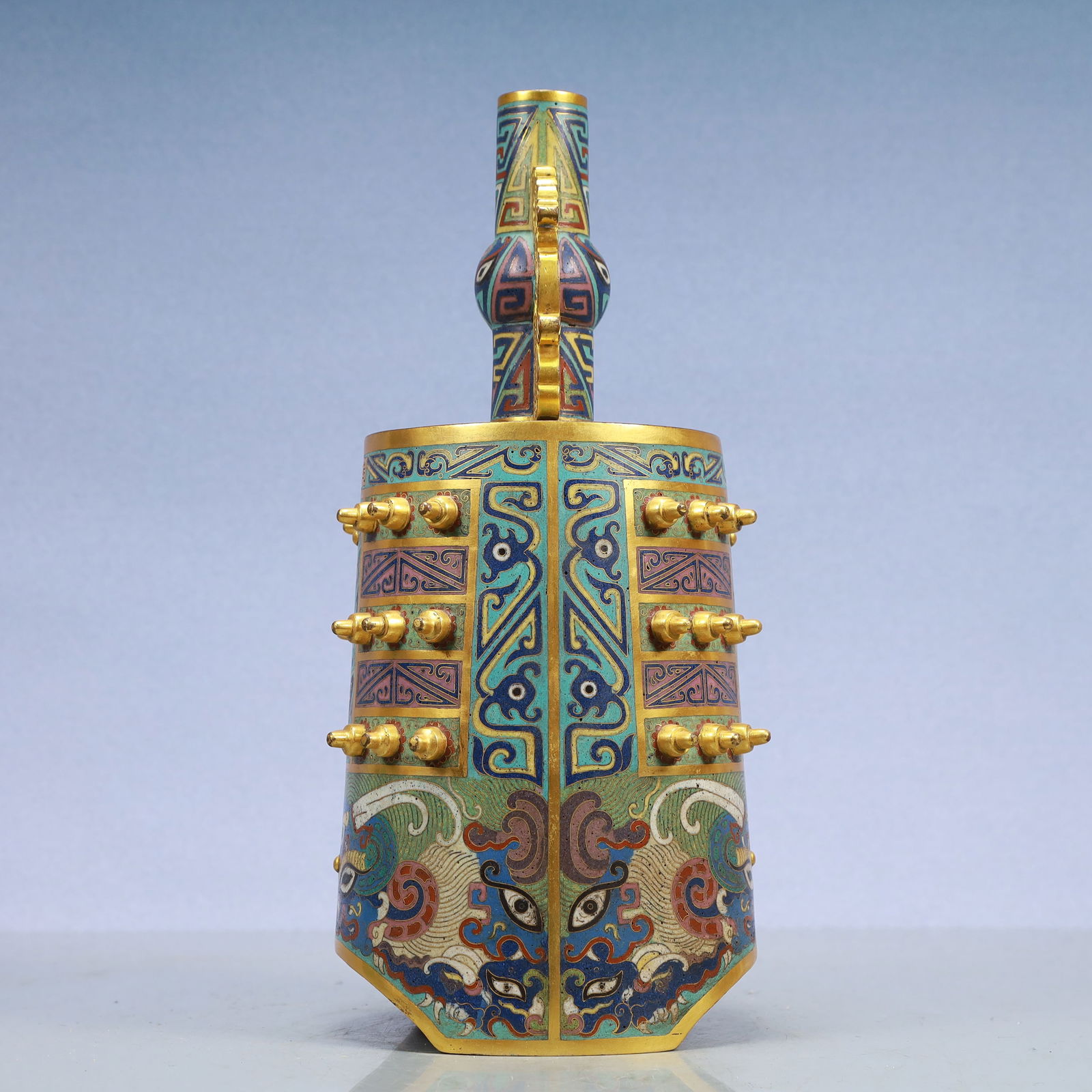 A Exquisite Cloisonne Beast-Face Pattern Bells - 5