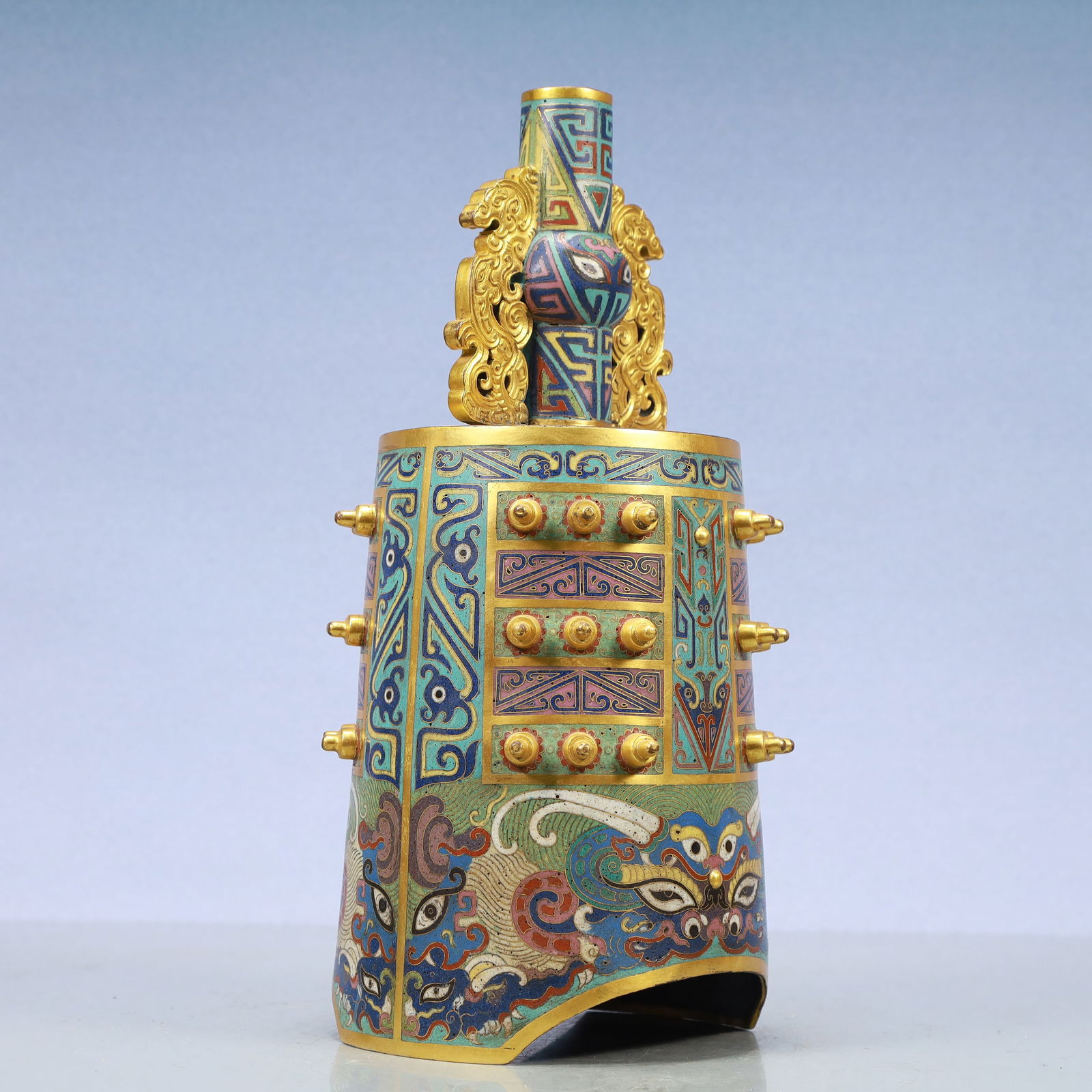 A Exquisite Cloisonne Beast-Face Pattern Bells - 7