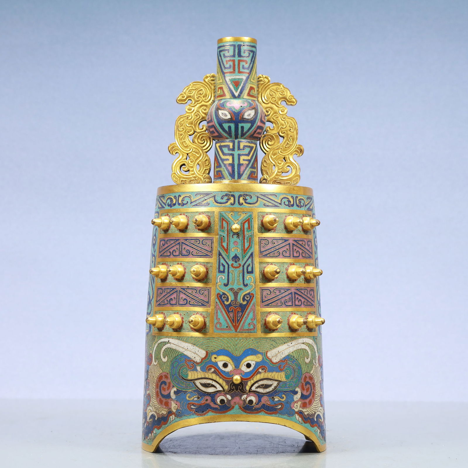 A Exquisite Cloisonne Beast-Face Pattern Bells - 8