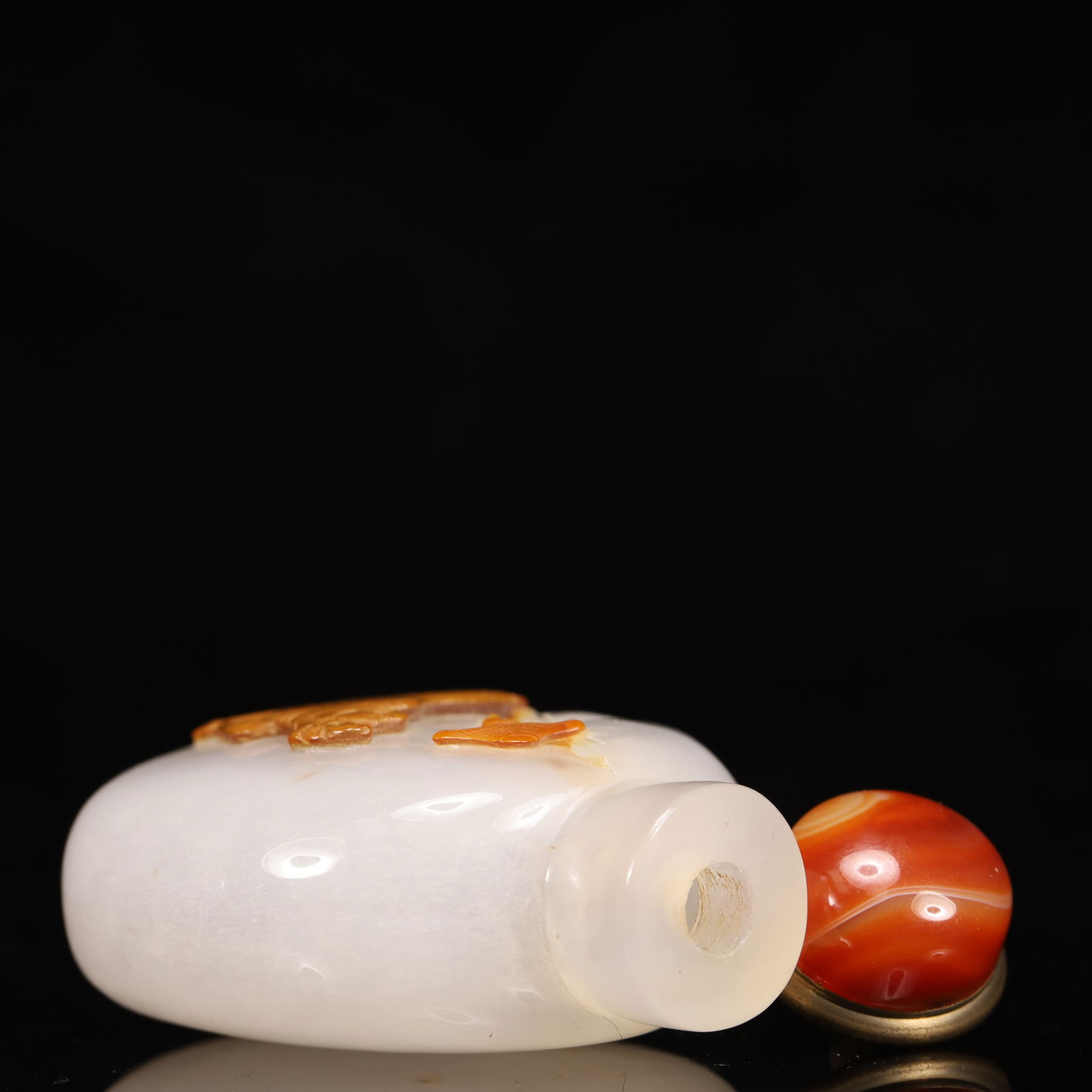 An Exquisite Agate Buffalo Pattern Snuff Bottle - 8