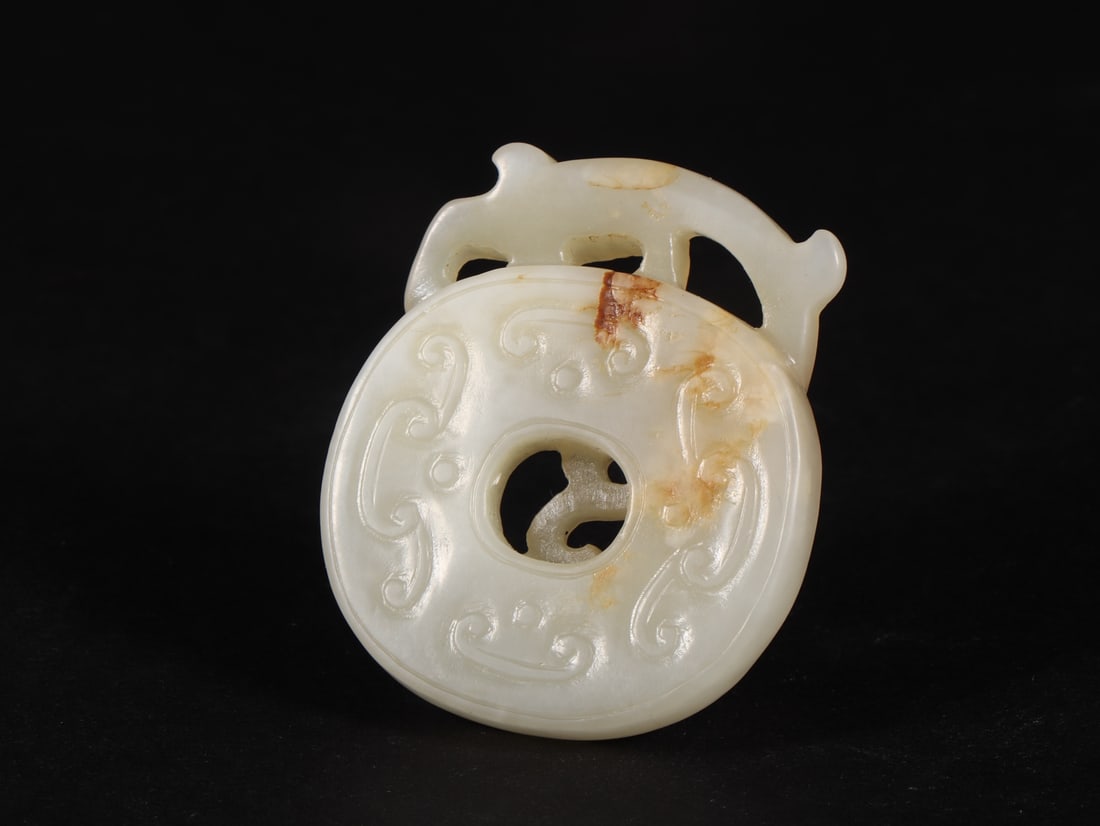 An Exquisite White Jade Chi-Dragon Pattern Ornament - 5