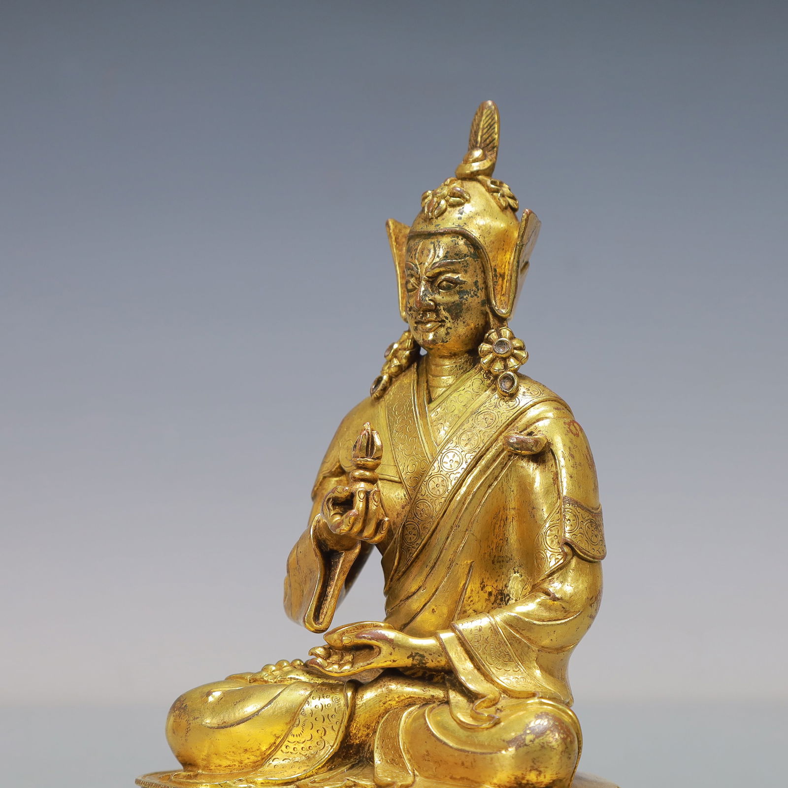 A Exquisite Gilt Bronze Buddha statue - 5