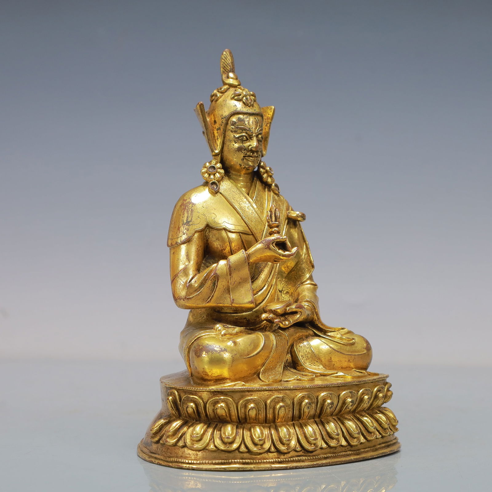 A Exquisite Gilt Bronze Buddha statue - 6