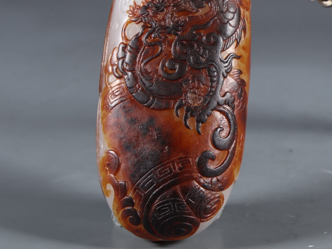 An Exquisite White Jade Dragon and Phoenix Pattern Pendant - 5