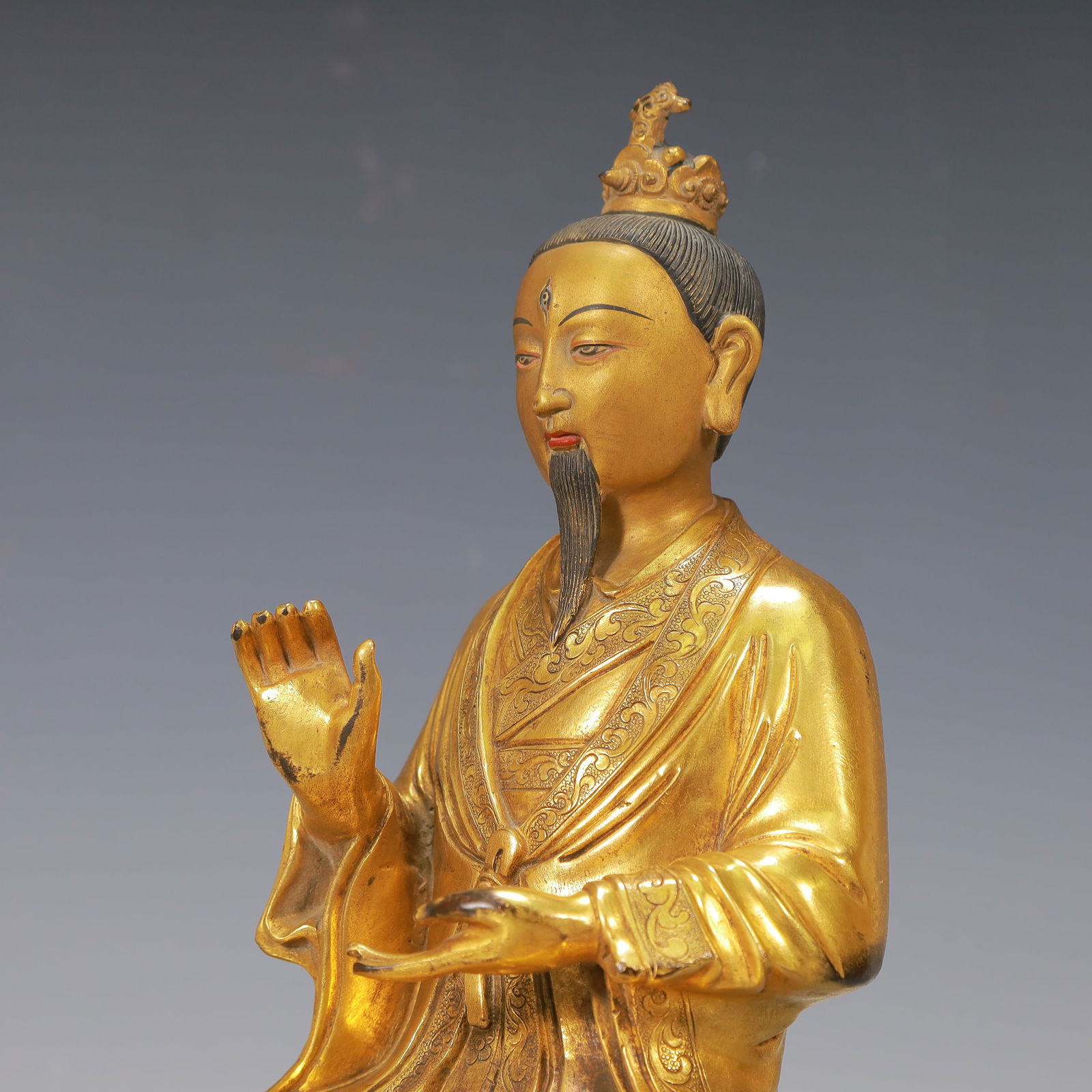A Exquisite Gilt Bronze Buddha statue - 5
