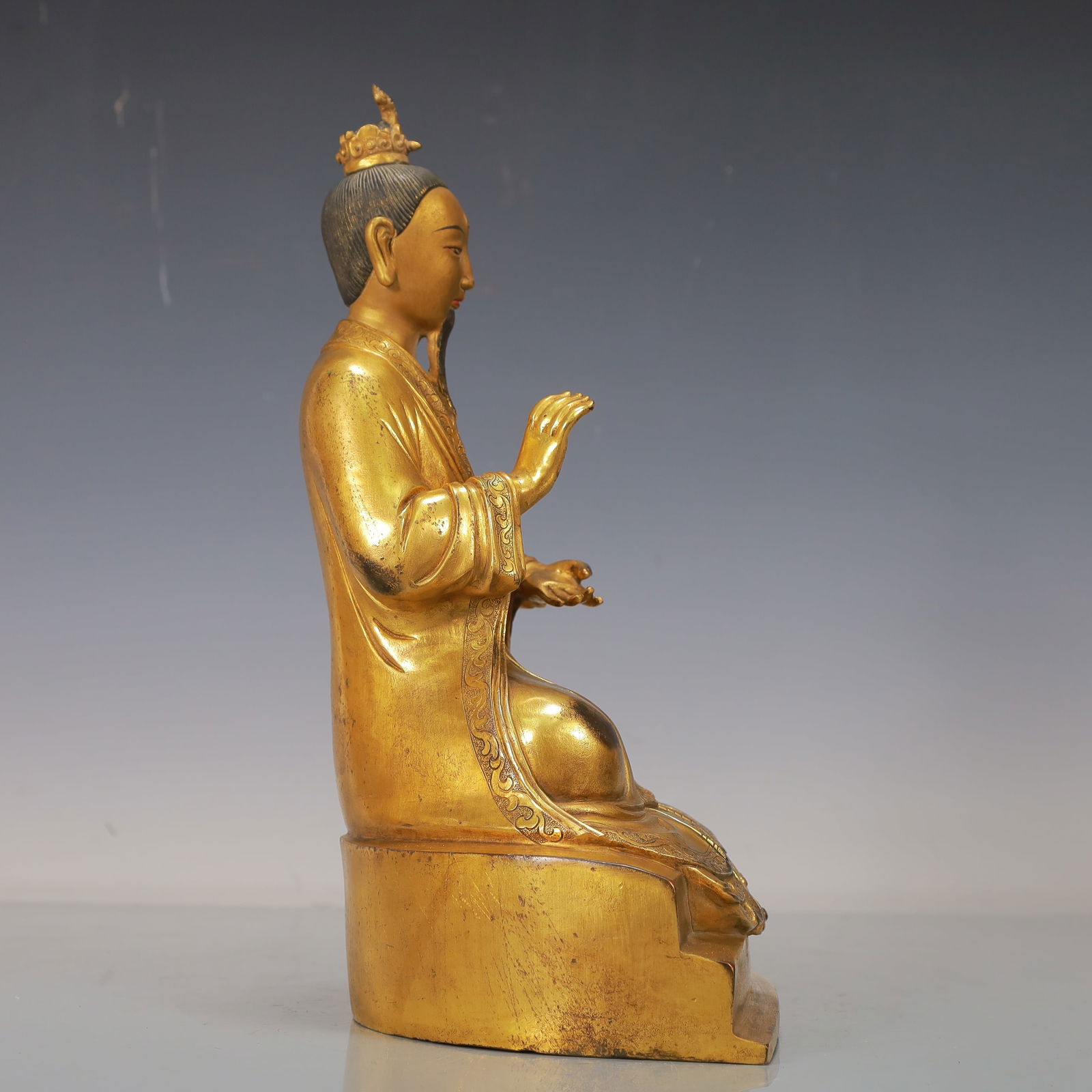 A Exquisite Gilt Bronze Buddha statue - 8