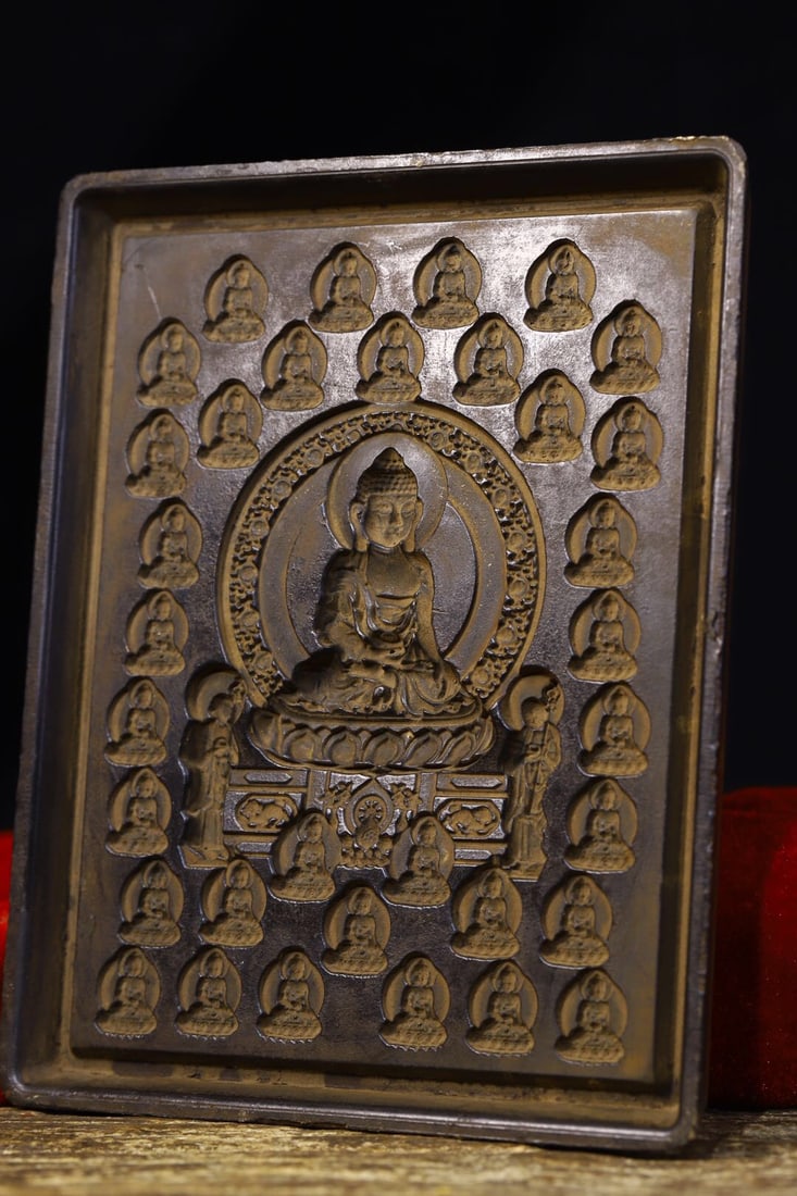 An Exquisite Bronze Buddha Statue Pattern Ornament - 3