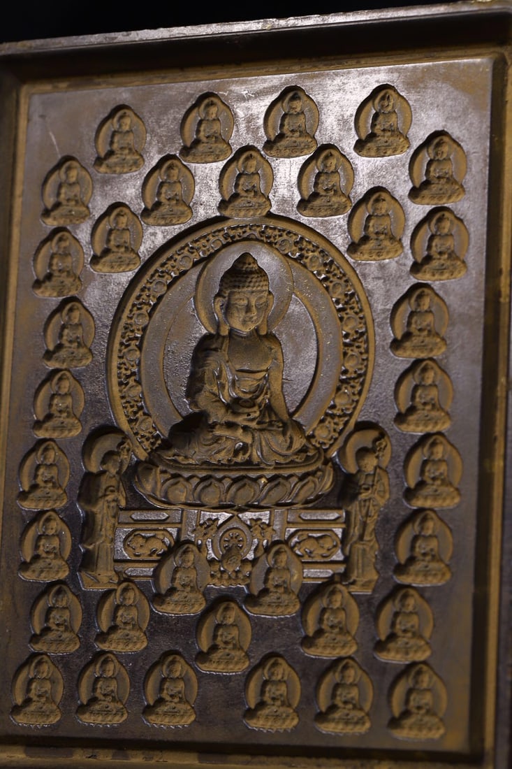 An Exquisite Bronze Buddha Statue Pattern Ornament - 4