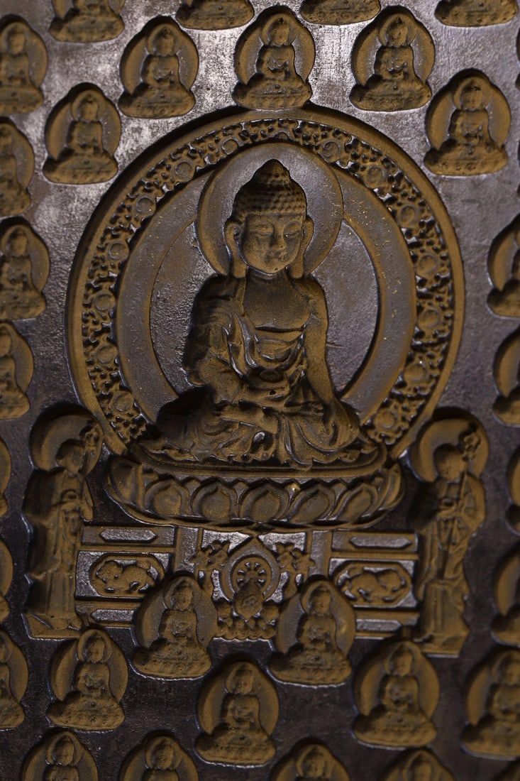 An Exquisite Bronze Buddha Statue Pattern Ornament - 8