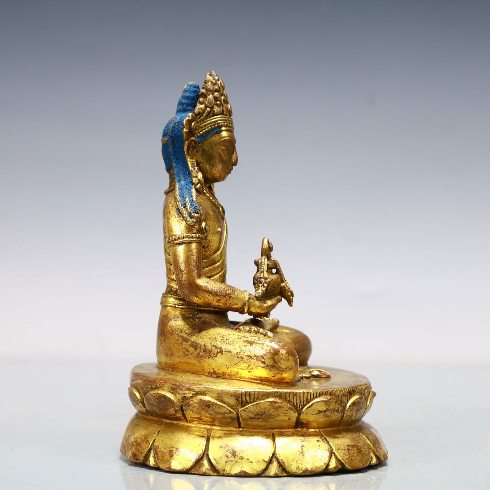 A Exquisite Gilt Bronze Buddha statue - 8