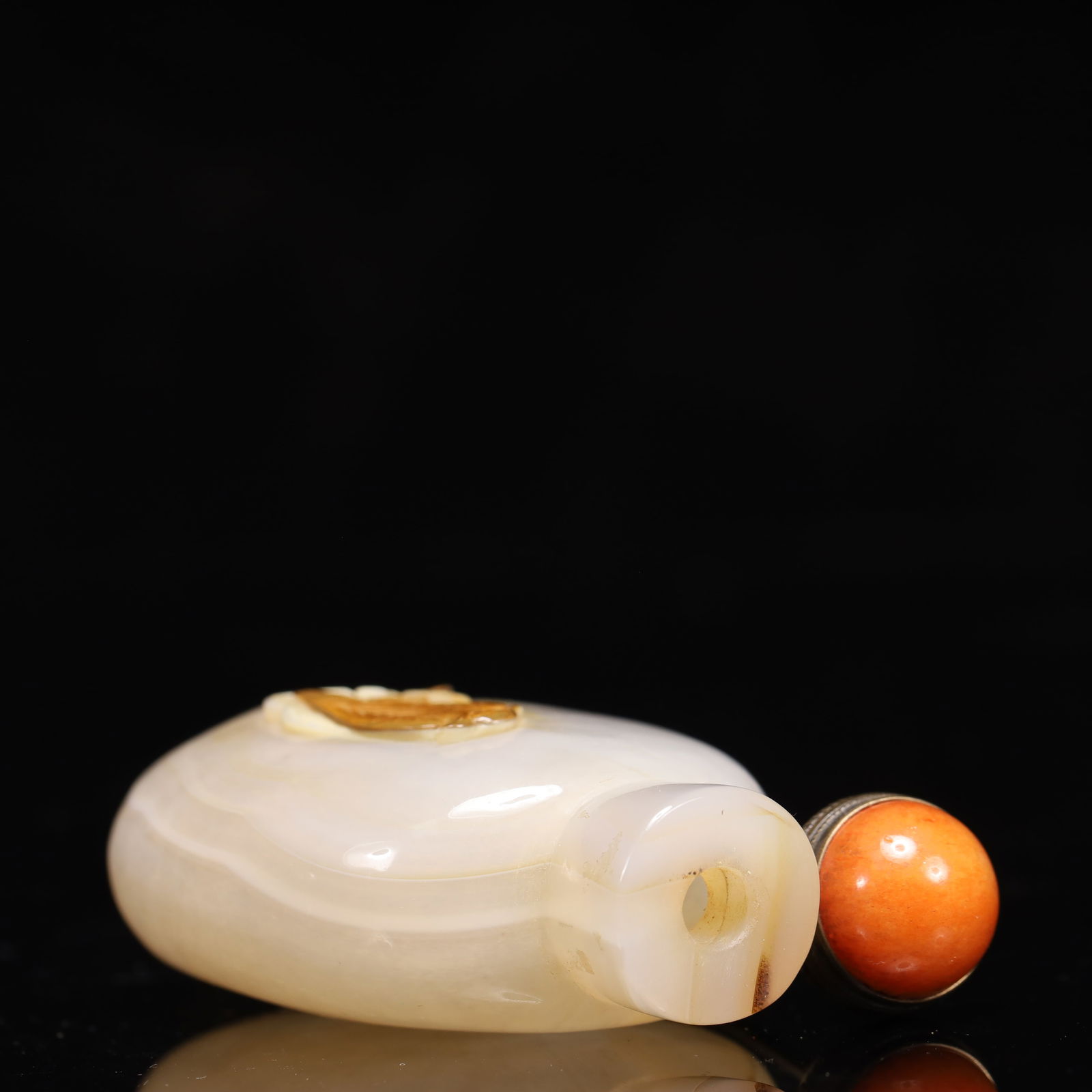 An Exquisite Agate Flower and Bird Pattern Snuff Bottle - 8