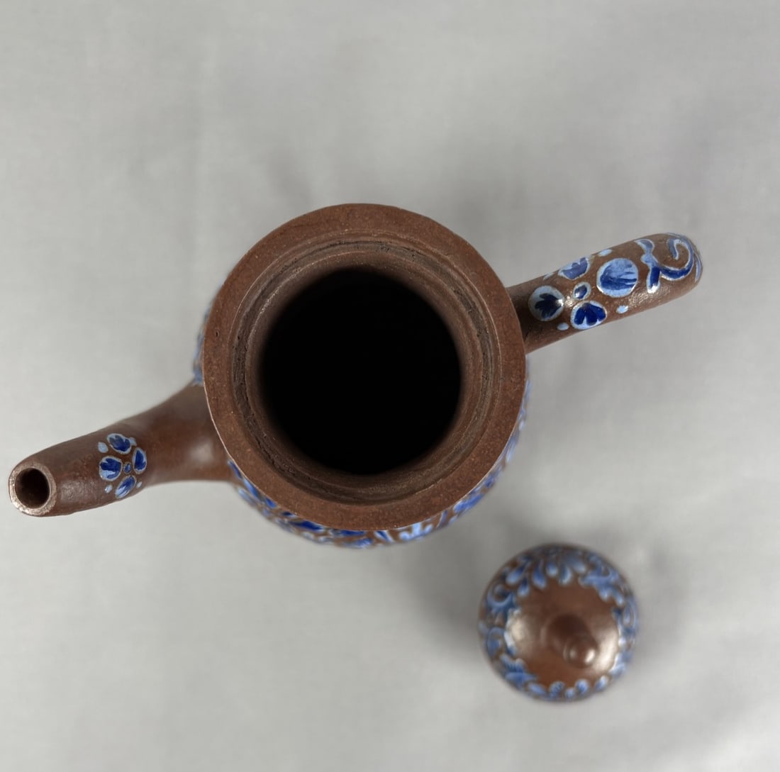 An Exquisite Purple Sands Flower Pattern Teapot - 7