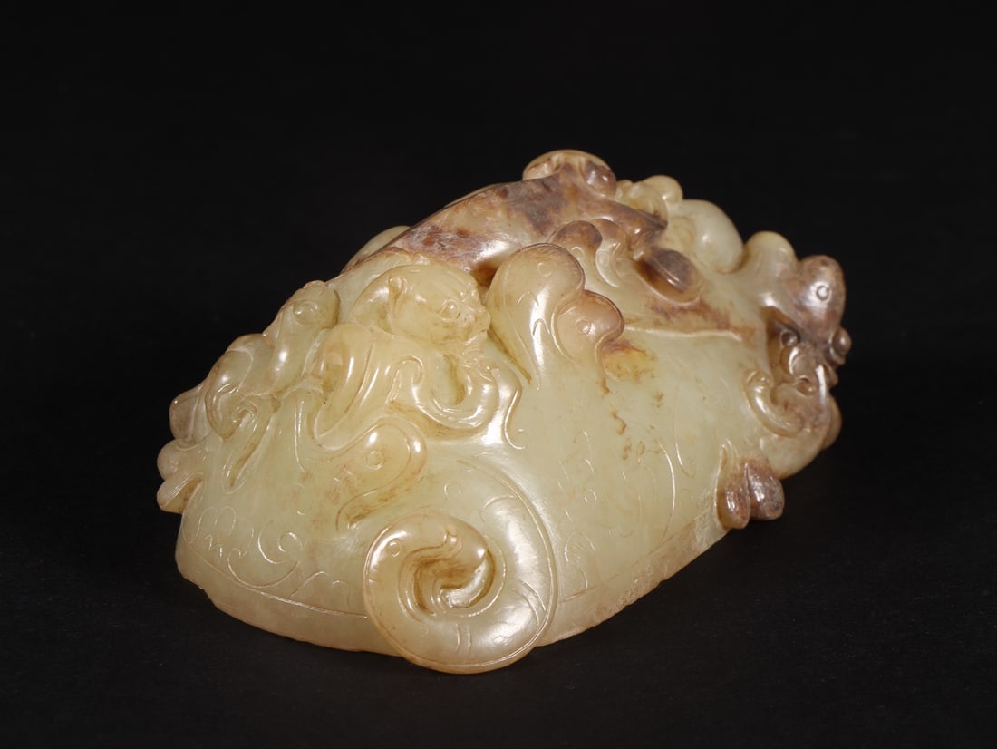 An Exquisite White Jade Chi-Dragon Pattern Paper Weight - 3
