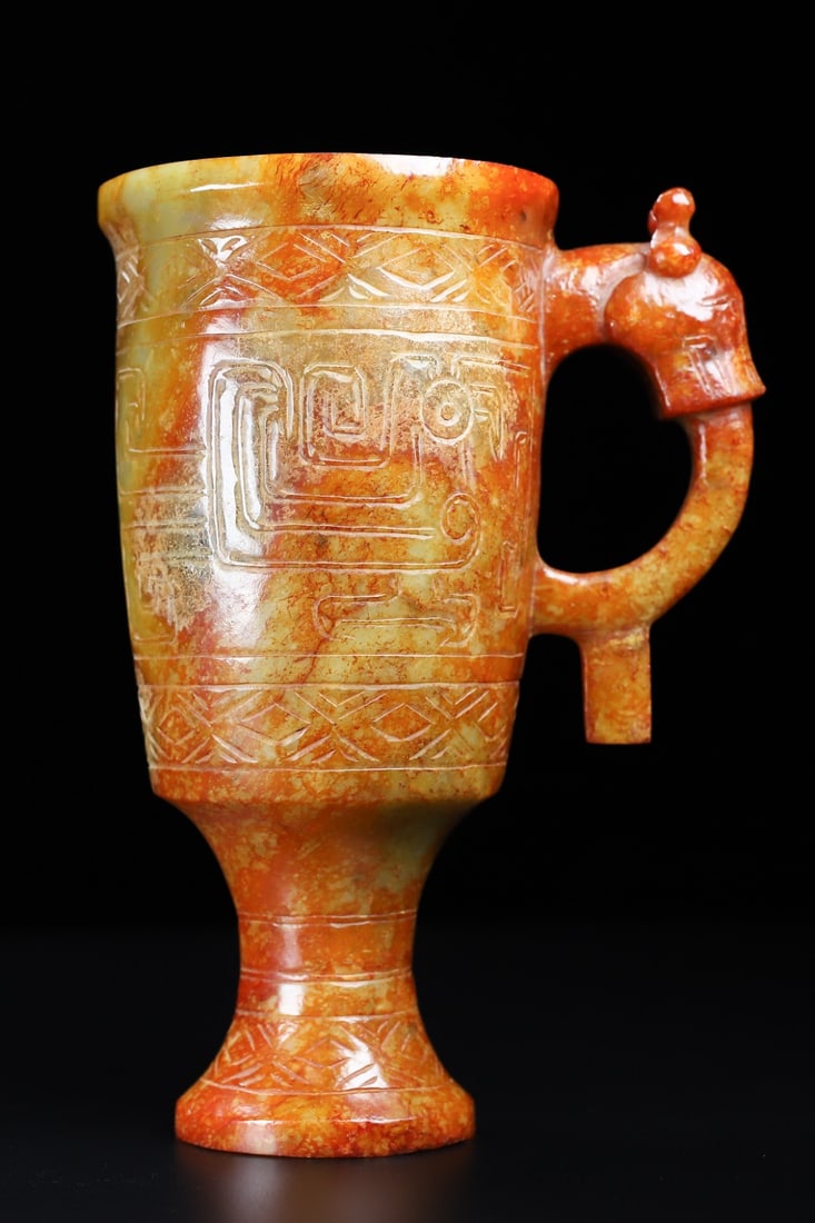 An Exquisite White Jade Cup - 2