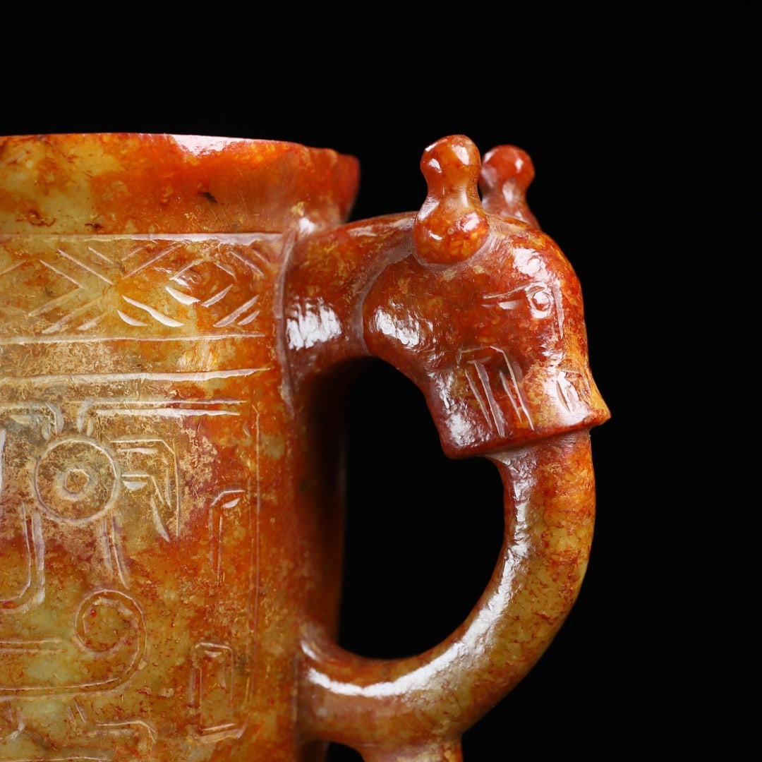 An Exquisite White Jade Cup - 7