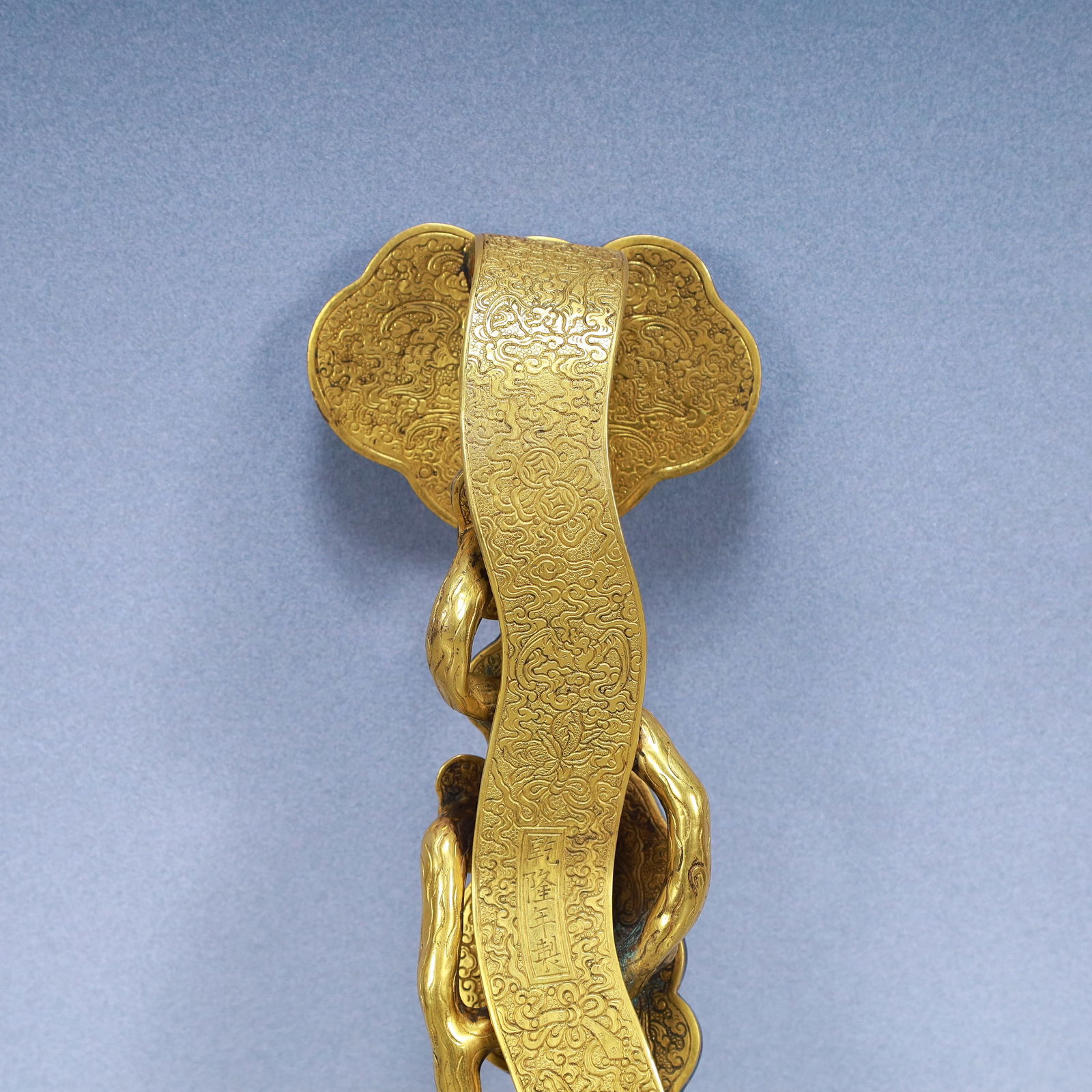 A Exquisite Cloisonne Bats and Peach Pattern Dragon Pattern Ruyi - 6