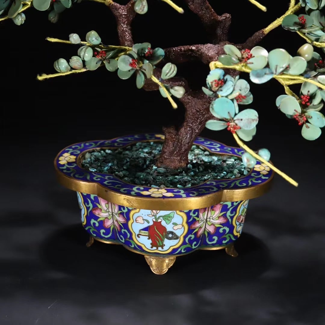 An Exquisite Cloisonne Bonsai - 5