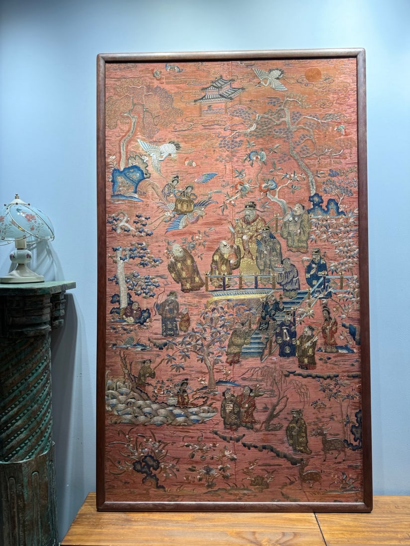 An Exquisite Kesi Character and Story Pattern Ornament (1 of 9)