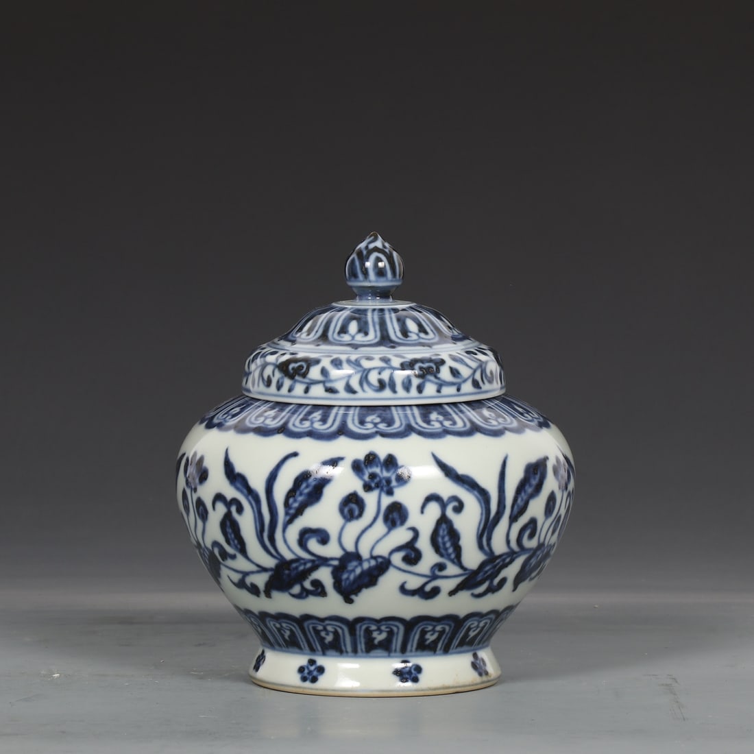An Exquisite Blue and White Lotus Pattern Jar - 2