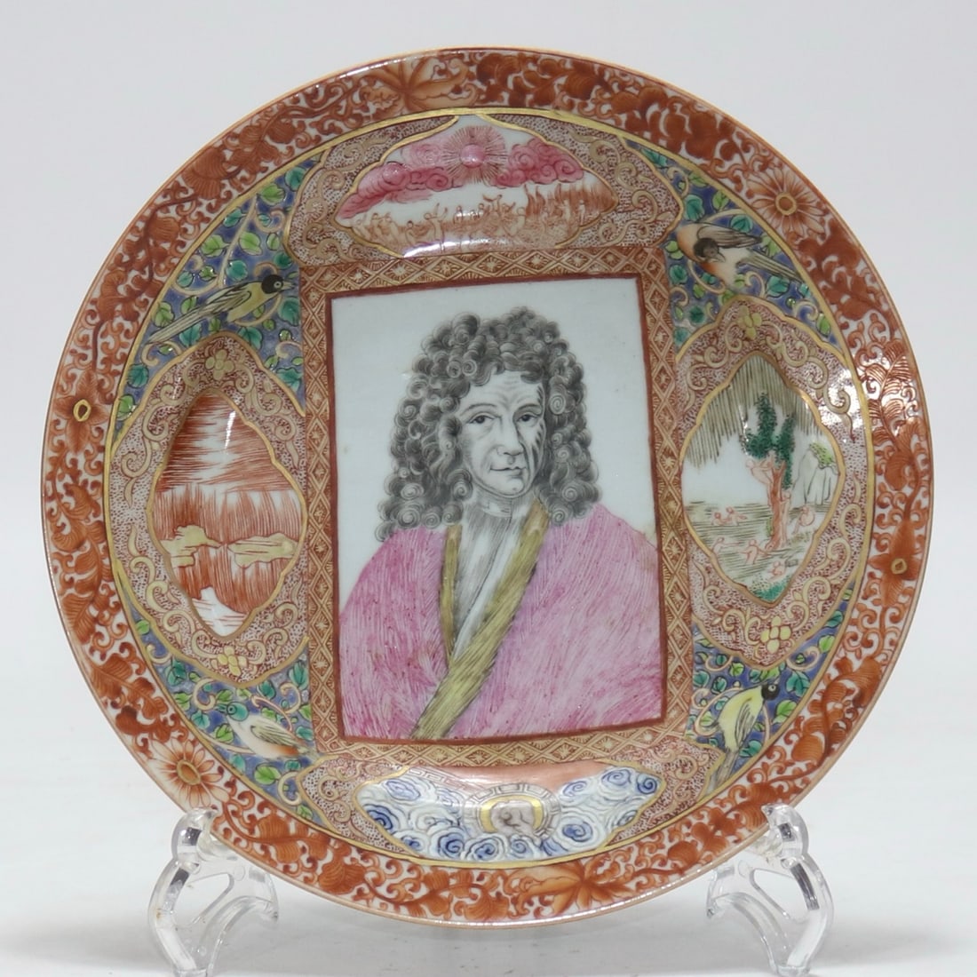 An Exquisite Famille-Rose Character and Story Pattern Lotus Pattern Plate: An Exquisite Famille-Rose Character and Story Pattern Lotus Pattern Plate Qing Dynasty, China Size:3cmx22cm (The Dimensions Of All Batches Are Manually Measured.If You Need More Detailed